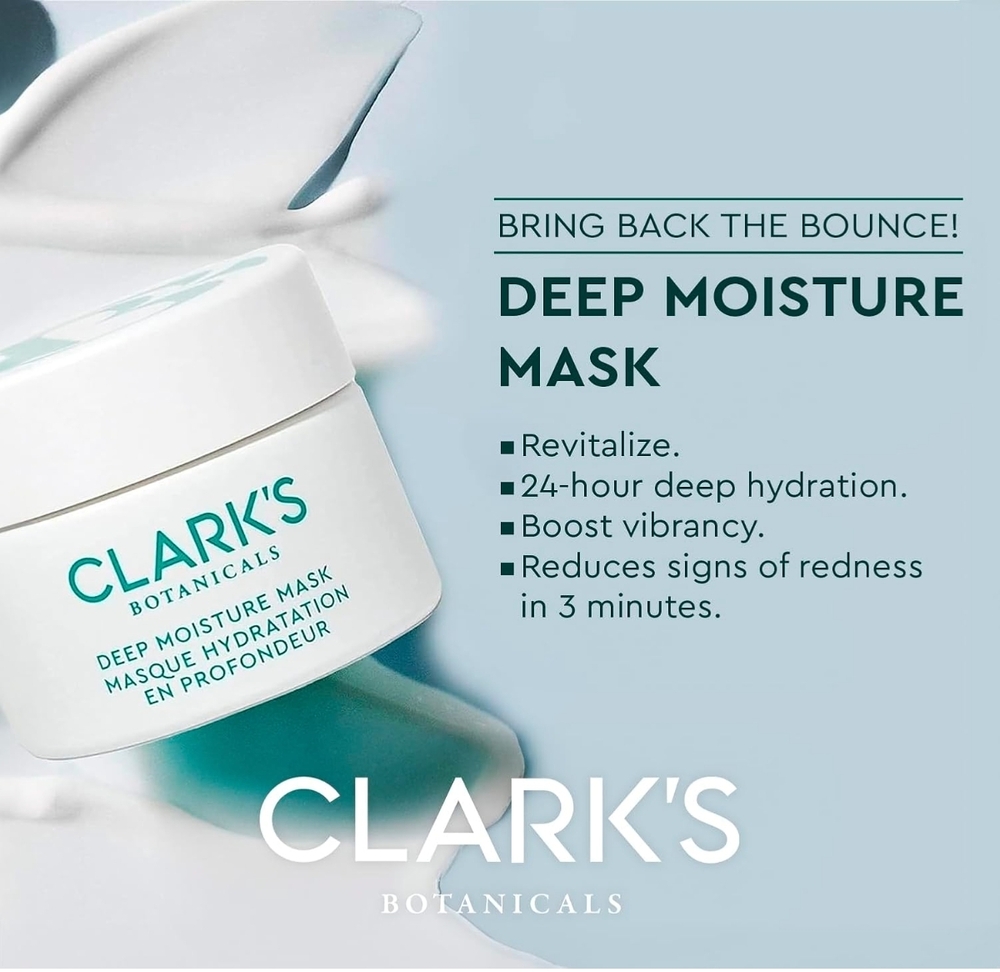 CLARK'S Botanicals Deep Moisture Mask 1.7oz Facial Cream Moisturizer Sealed - Picture 3 of 5